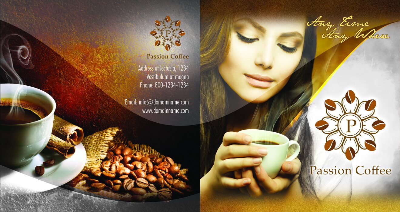 passion coffee brochure design